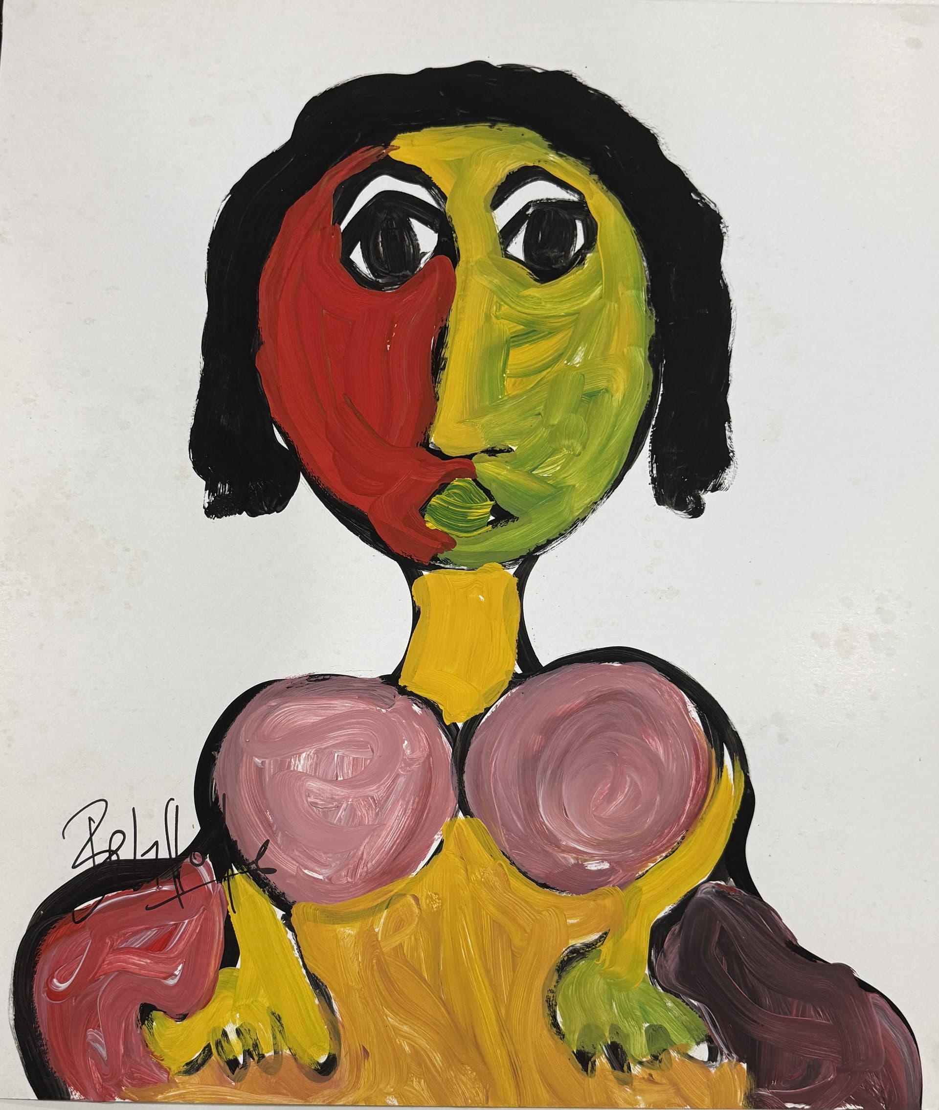 Femme au corsage jaune, Ahmed Belmkadem