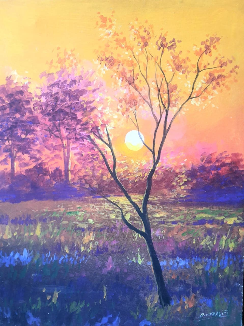 Arbre au Soleil Couchant