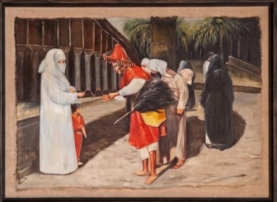Tableau le guerrab — vendeur d'eau par Hassan Souab
