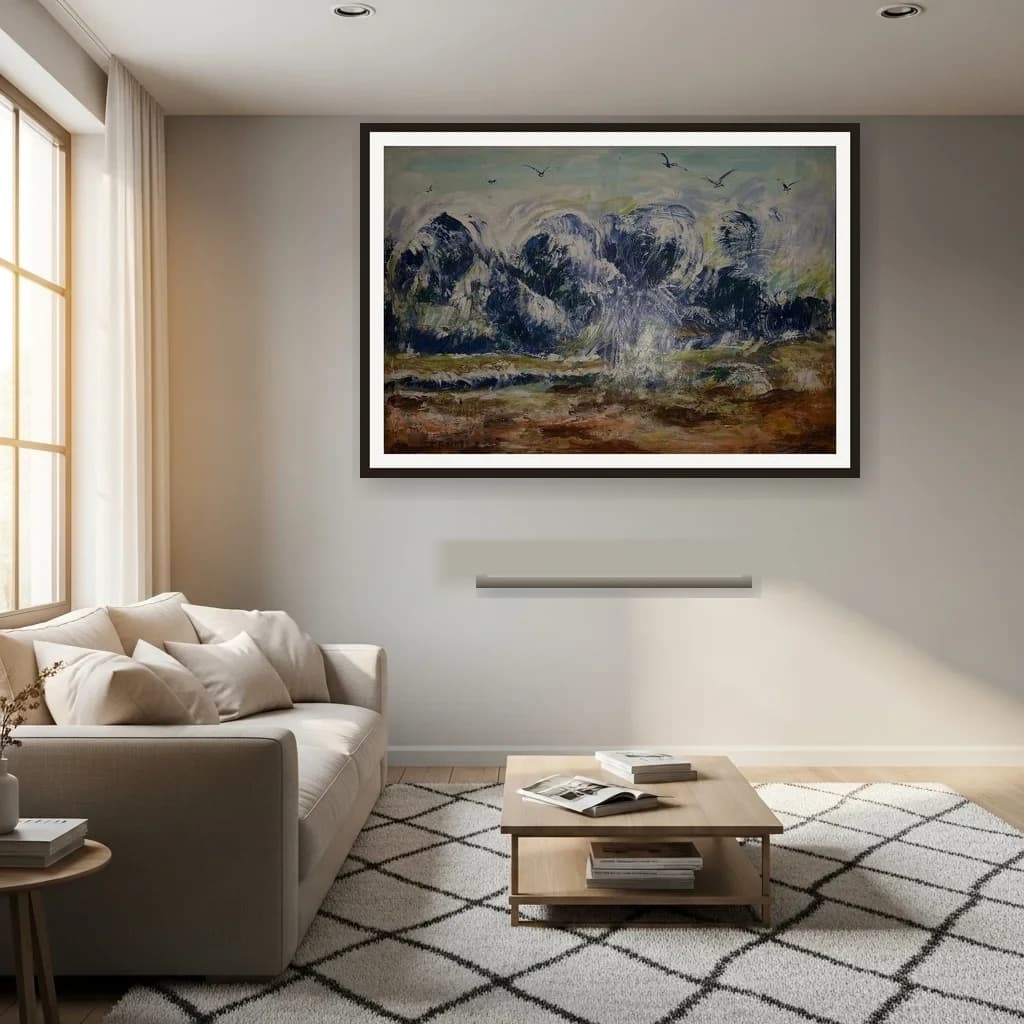 Tableau impressionniste marocain - vagues atlantiques expressionnistes – vue 3
