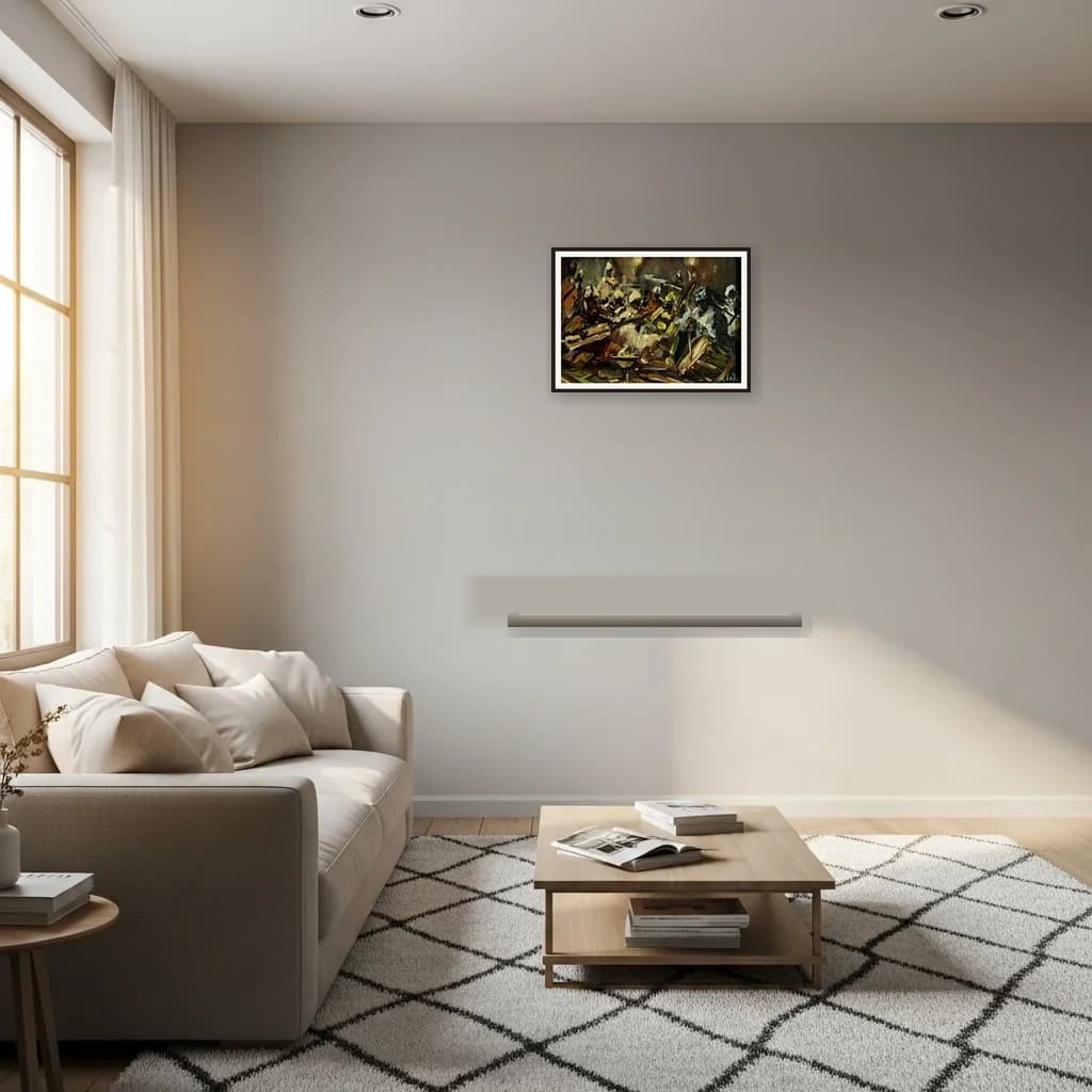 Tableau nature morte marocaine - bouquet nocturne de fleurs blanches – vue 3