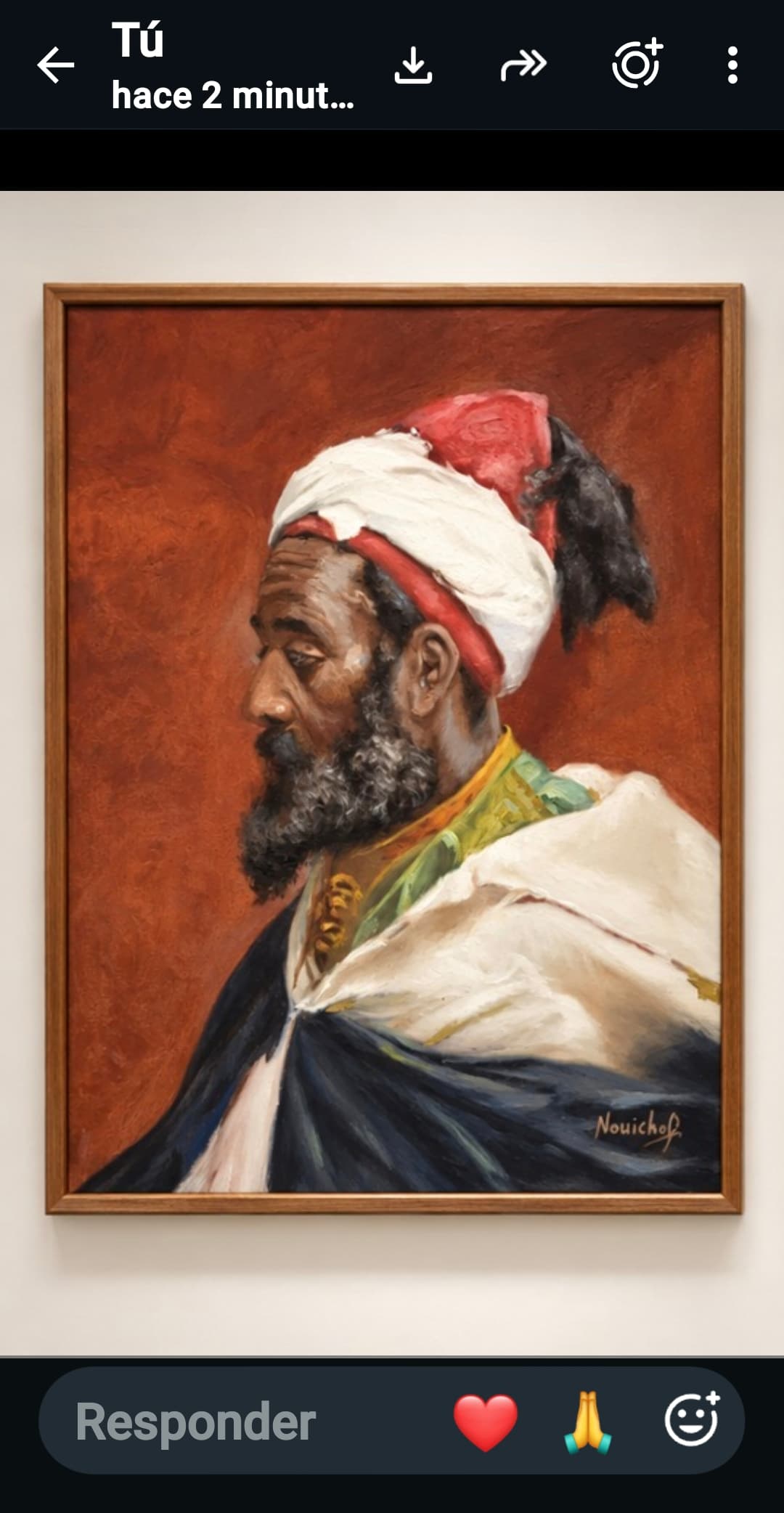 Portrait au Turban Rouge — OMAR nouichef Chenkri