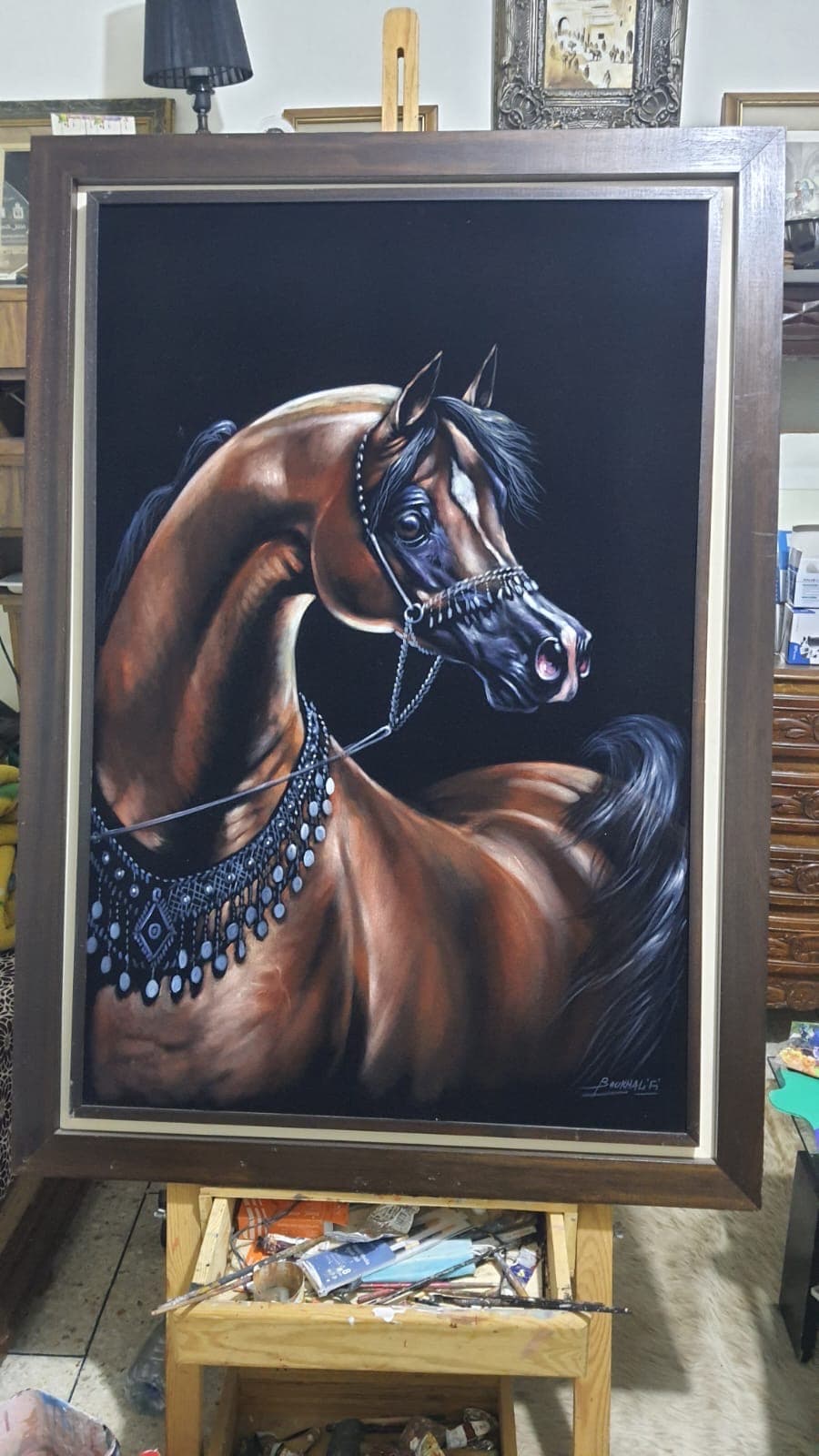 Cheval Arabe à la Parure d'Argent — Boukhalifi