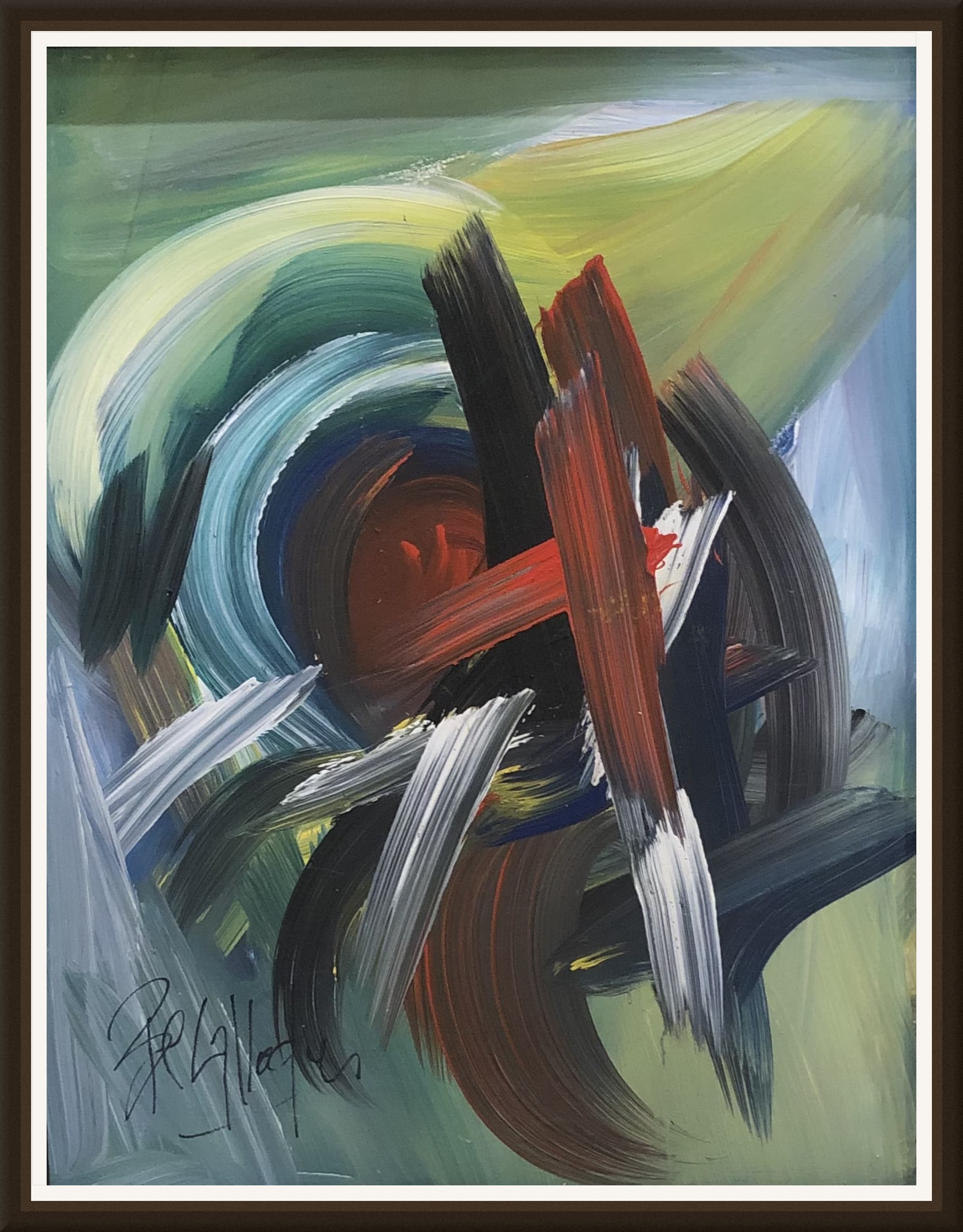 Tableau Abstrait tourbillons colorés